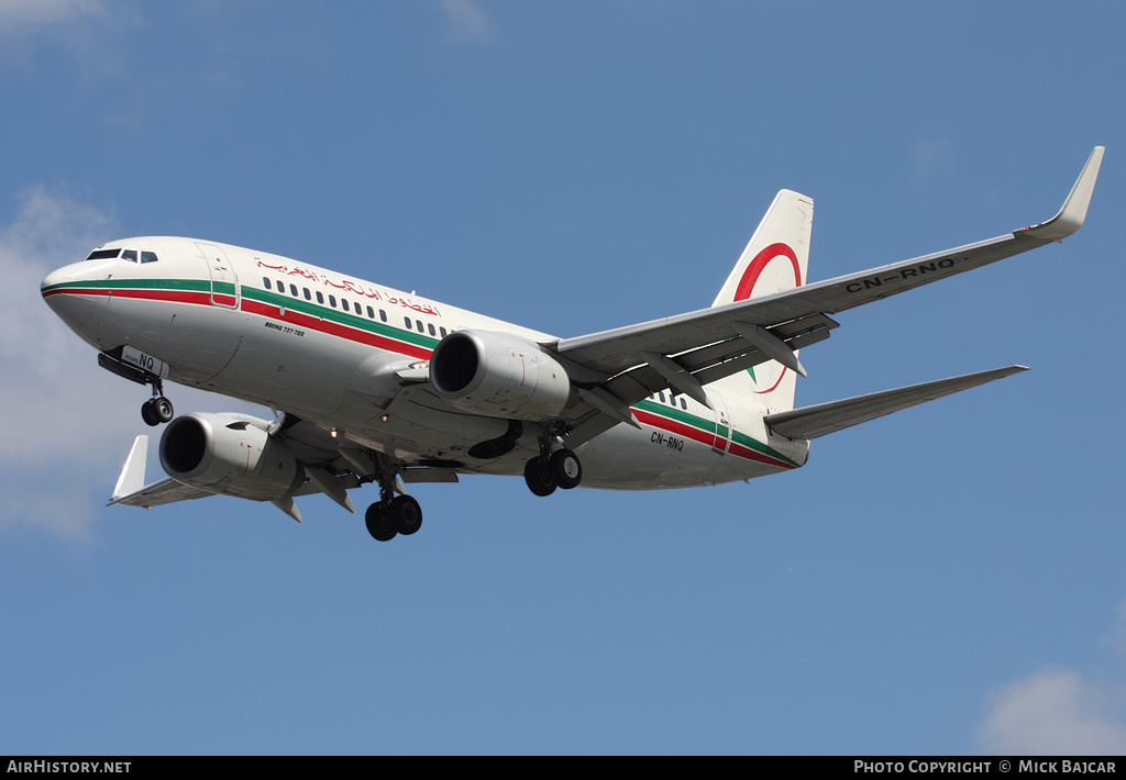 Aircraft Photo of CN-RNQ | Boeing 737-7B6 | Royal Air Maroc - RAM | AirHistory.net #22516