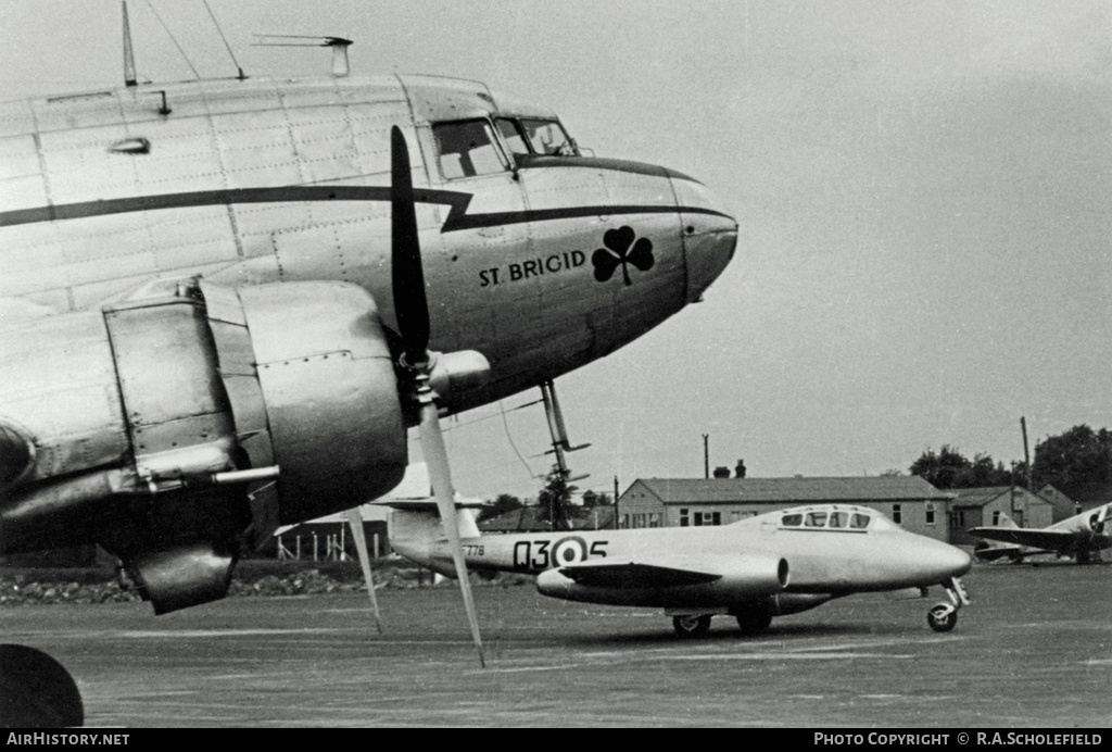 Aircraft Photo of WF778 | Gloster Meteor T7 | UK - Air Force | AirHistory.net #22530