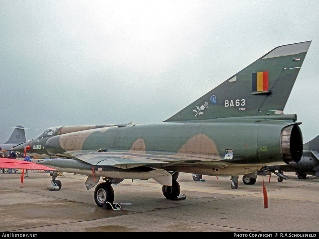 Aircraft Photo of BA63 | Dassault Mirage 5BA | Belgium - Air Force | AirHistory.net #22540