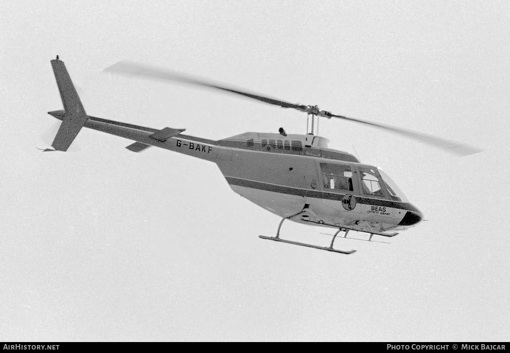 Aircraft Photo of G-BAKF | Bell 206B JetRanger II | BEAS - British Executive Air Services | AirHistory.net #22608