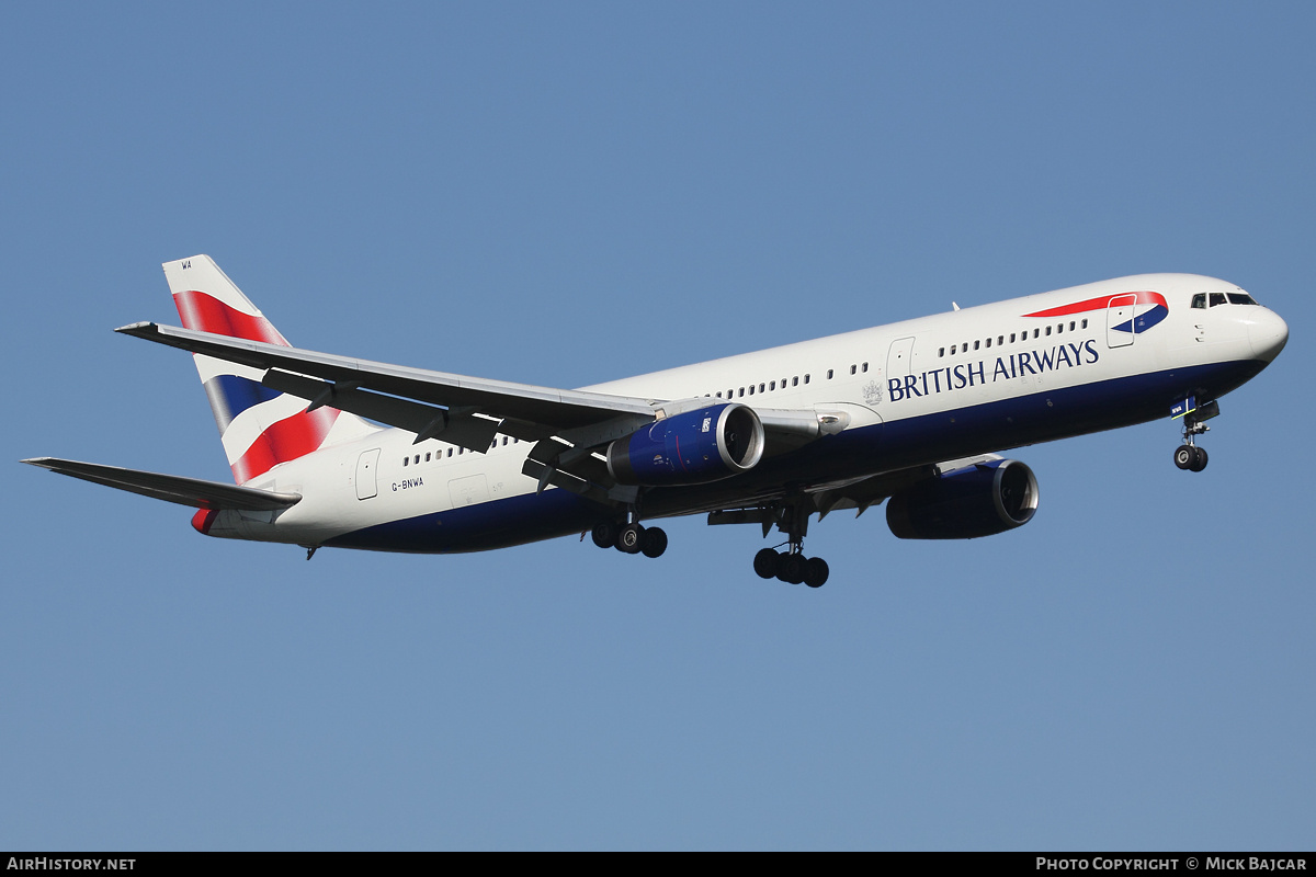 Aircraft Photo of G-BNWA | Boeing 767-336/ER | British Airways | AirHistory.net #22884