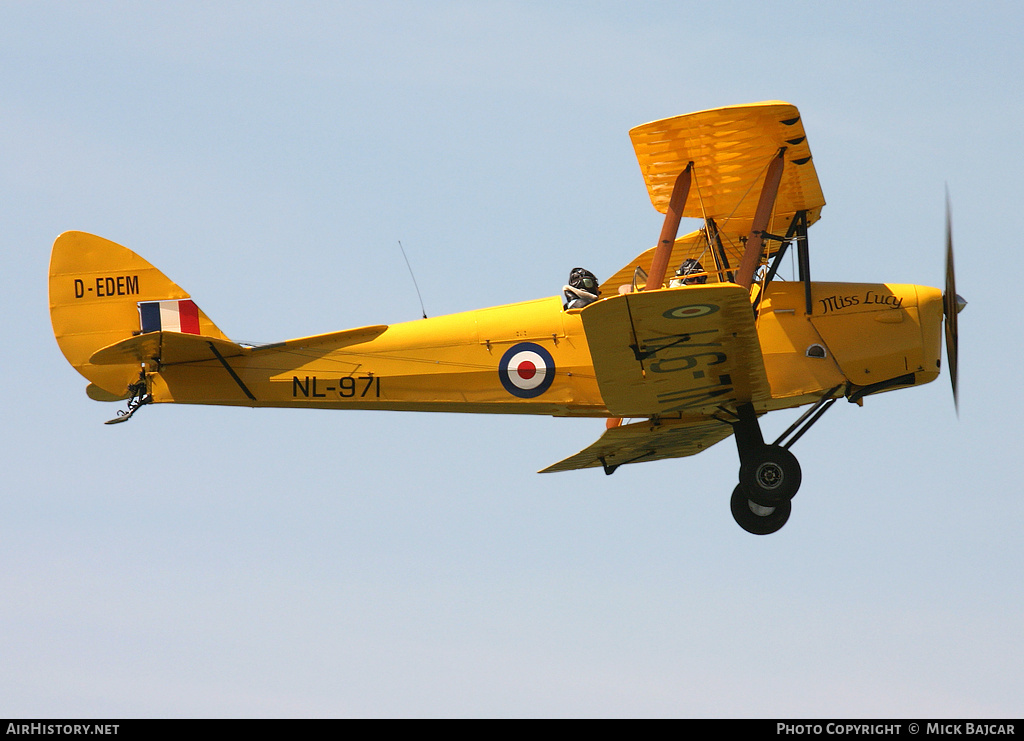 Aircraft Photo of D-EDEM / NL-971 | De Havilland D.H. 82A Tiger Moth II | UK - Air Force | AirHistory.net #22903