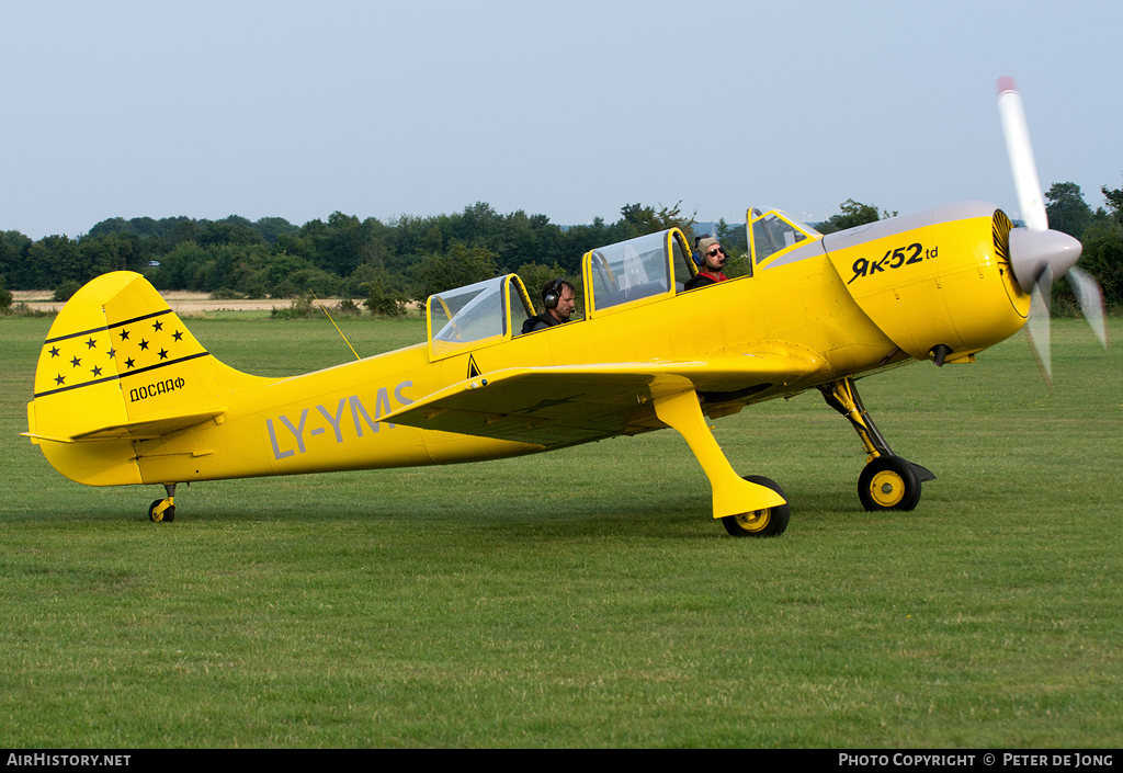 Aircraft Photo of LY-YMS | Yakovlev Yak-52TD | AirHistory.net #22932