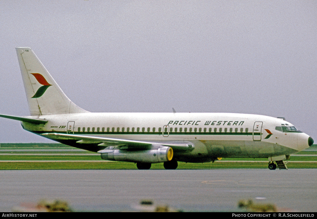 Aircraft Photo of CF-PWP | Boeing 737-275 | Pacific Western Airlines | AirHistory.net #23010