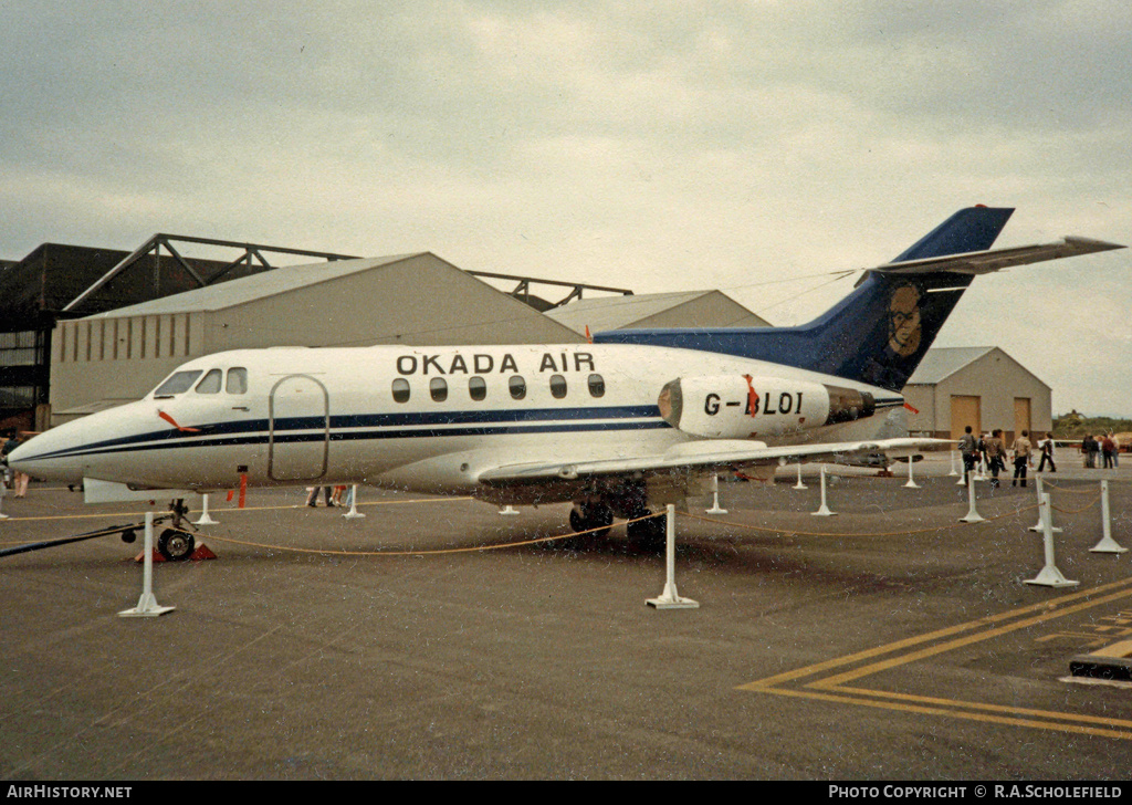 Aircraft Photo of G-BLOI | Hawker Siddeley HS-125-600B | Okada Air | AirHistory.net #23021