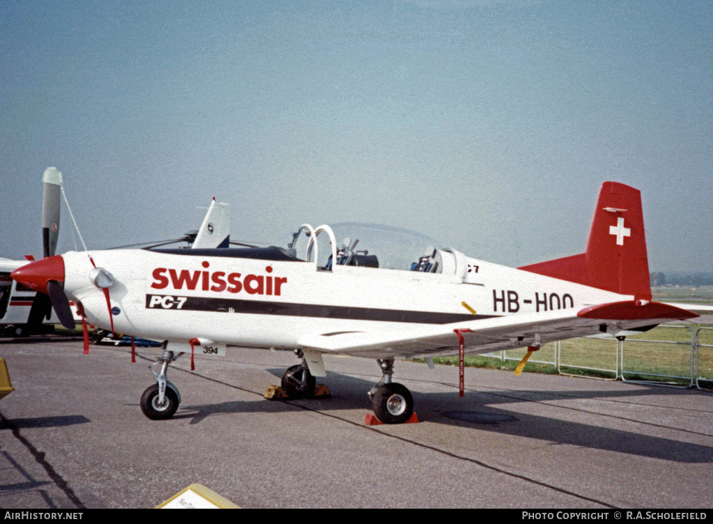 Aircraft Photo of HB-HOO | Pilatus PC-7 | Swissair | AirHistory.net #23022