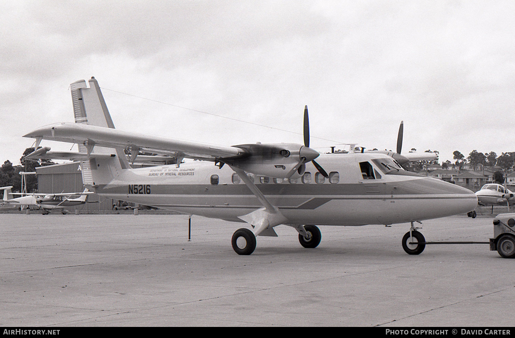 Aircraft Photo of N5216 | De Havilland Canada DHC-6-200 Twin Otter | Bureau of Mineral Resources | AirHistory.net #23100