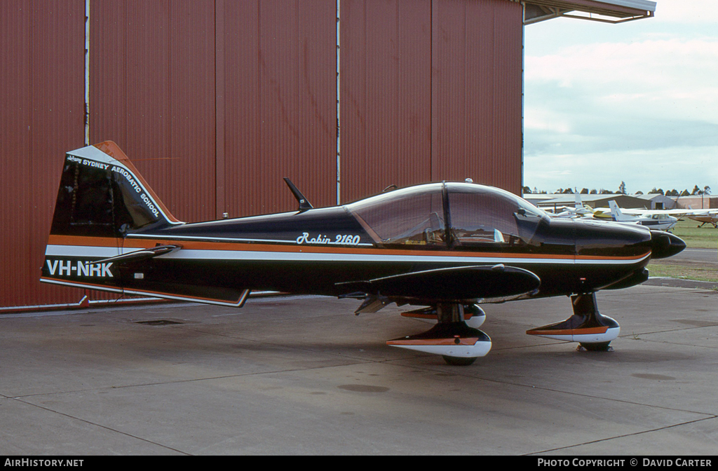 Aircraft Photo of VH-NRK | Robin R-2160 Sports | Sydney Aerobatic School | AirHistory.net #23317