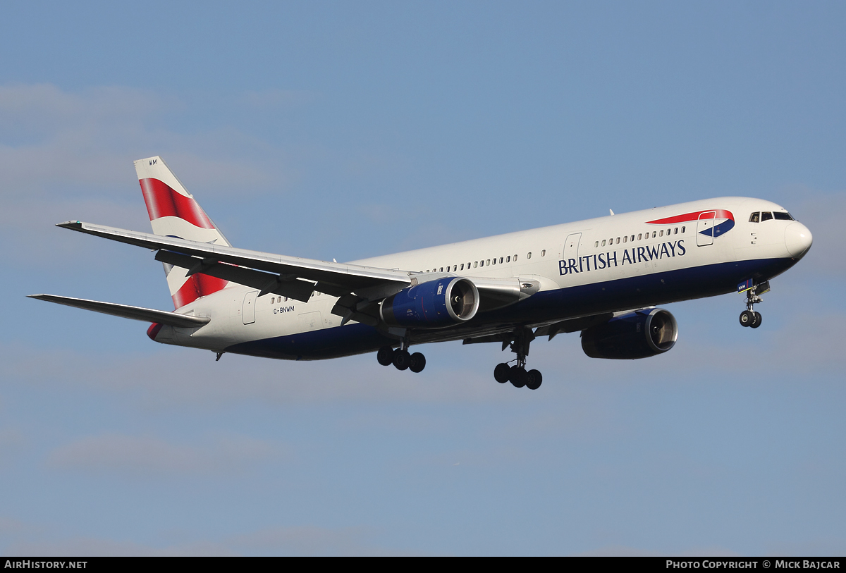 Aircraft Photo of G-BNWM | Boeing 767-336/ER | British Airways | AirHistory.net #23326