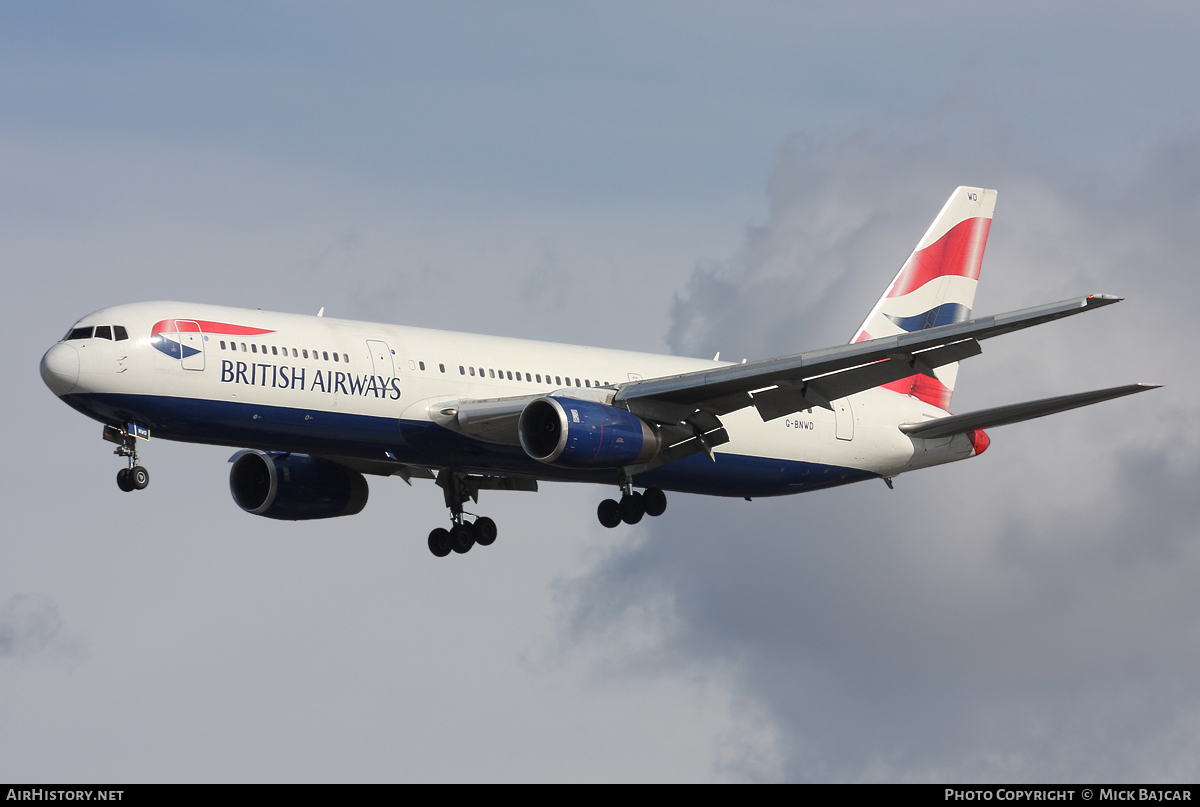 Aircraft Photo of G-BNWD | Boeing 767-336/ER | British Airways | AirHistory.net #23408