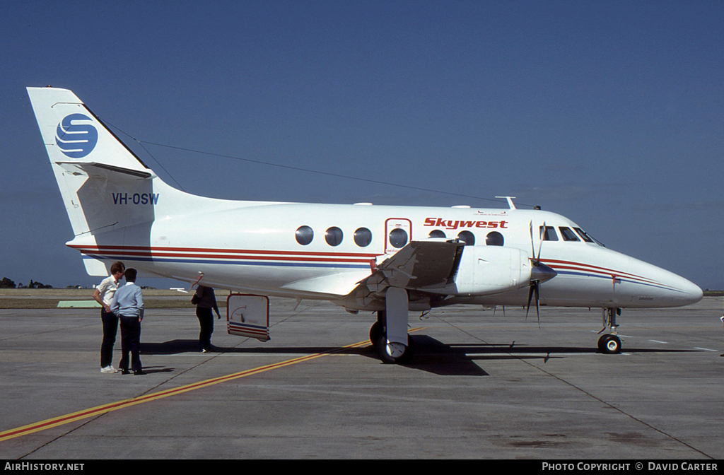 Aircraft Photo of VH-OSW | British Aerospace BAe-3107 Jetstream 31 | Skywest Airlines | AirHistory.net #23506