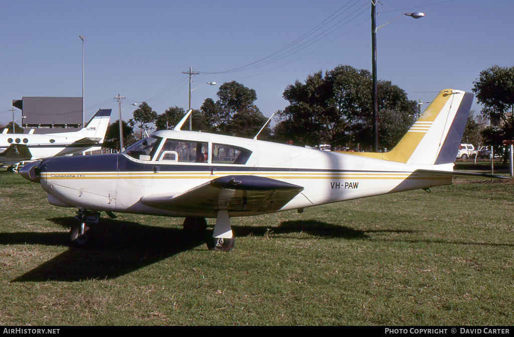 Aircraft Photo of VH-PAW | Piper PA-24-250 Comanche | AirHistory.net #23597