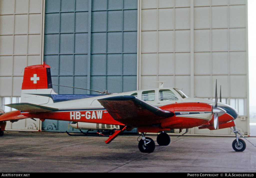 Aircraft Photo of HB-GAW | Beech G50 Twin Bonanza | AirHistory.net #23624