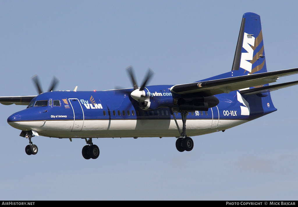 Aircraft Photo of OO-VLK | Fokker 50 | VLM Airlines | AirHistory.net #23643