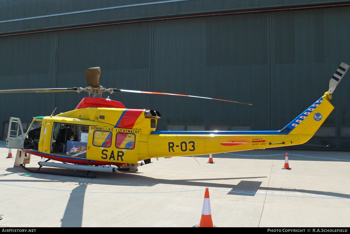 Aircraft Photo of R-03 | Agusta AB-412SP Grifone | Netherlands - Air Force | AirHistory.net #23653