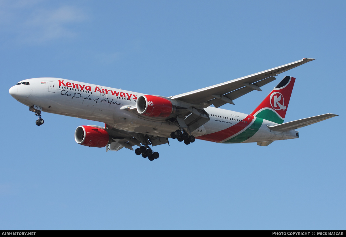 Aircraft Photo of 5Y-KYZ | Boeing 777-2U8/ER | Kenya Airways | AirHistory.net #23667