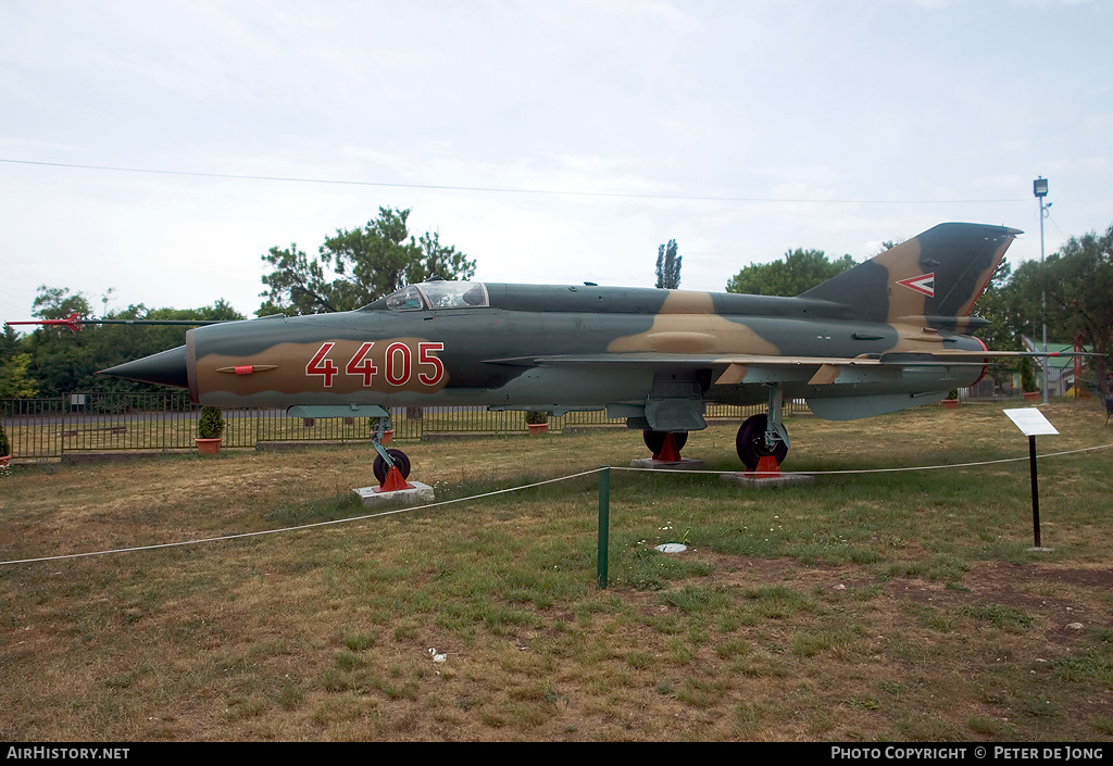 Aircraft Photo of 4405 | Mikoyan-Gurevich MiG-21MF | Hungary - Air Force | AirHistory.net #23747
