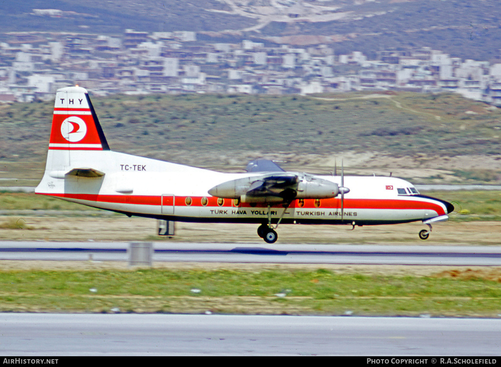 Aircraft Photo of TC-TEK | Fokker F27-100 Friendship | THY Türk Hava Yolları - Turkish Airlines | AirHistory.net #23945