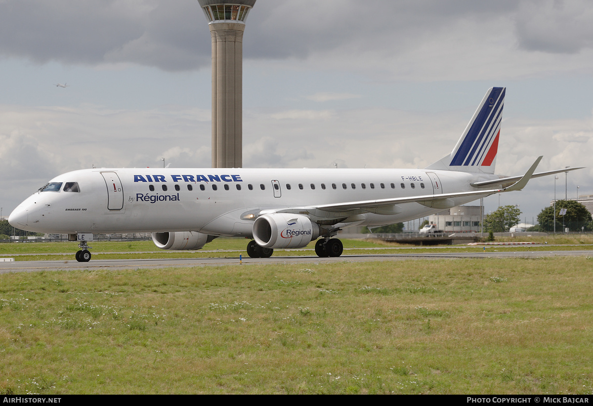 Aircraft Photo of F-HBLE | Embraer 190LR (ERJ-190-100LR) | Air France | AirHistory.net #23969