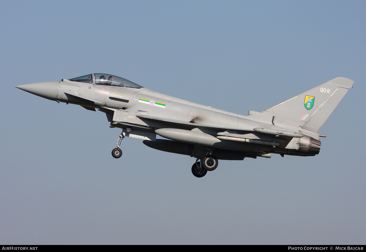 Aircraft Photo of ZJ925 | Eurofighter EF-2000 Typhoon F2 | UK - Air Force | AirHistory.net #23974