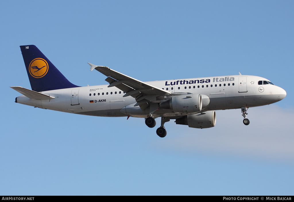 Aircraft Photo of D-AKNI | Airbus A319-112 | Lufthansa Italia | AirHistory.net #24350
