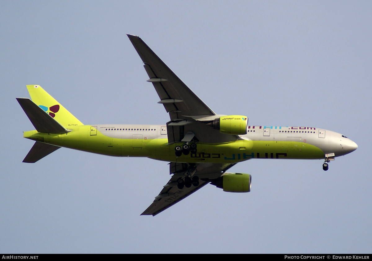 Aircraft Photo of HL7743 | Boeing 777-2B5/ER | Jin Air | AirHistory.net #24435