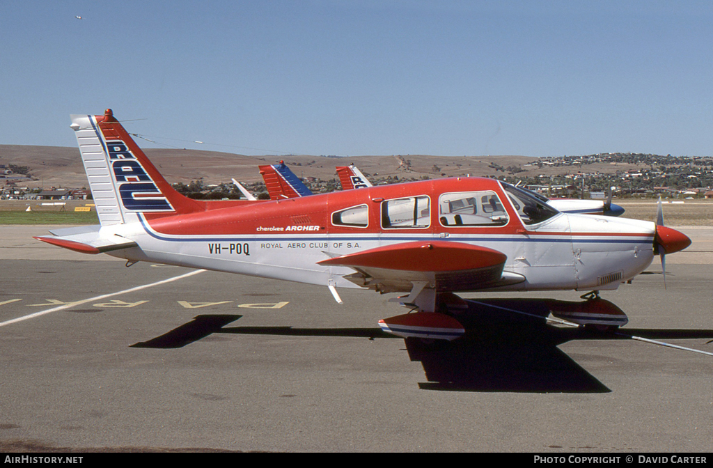 Aircraft Photo of VH-POQ | Piper PA-28-180 Cherokee Archer | Royal Aero Club of South Australia | AirHistory.net #24507