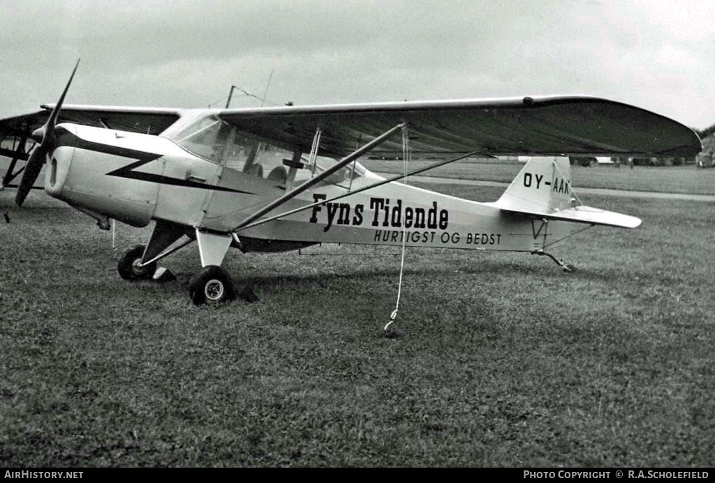 Aircraft Photo of OY-AAK | Auster J-1 Autocrat | Fyns Tidende | AirHistory.net #24537