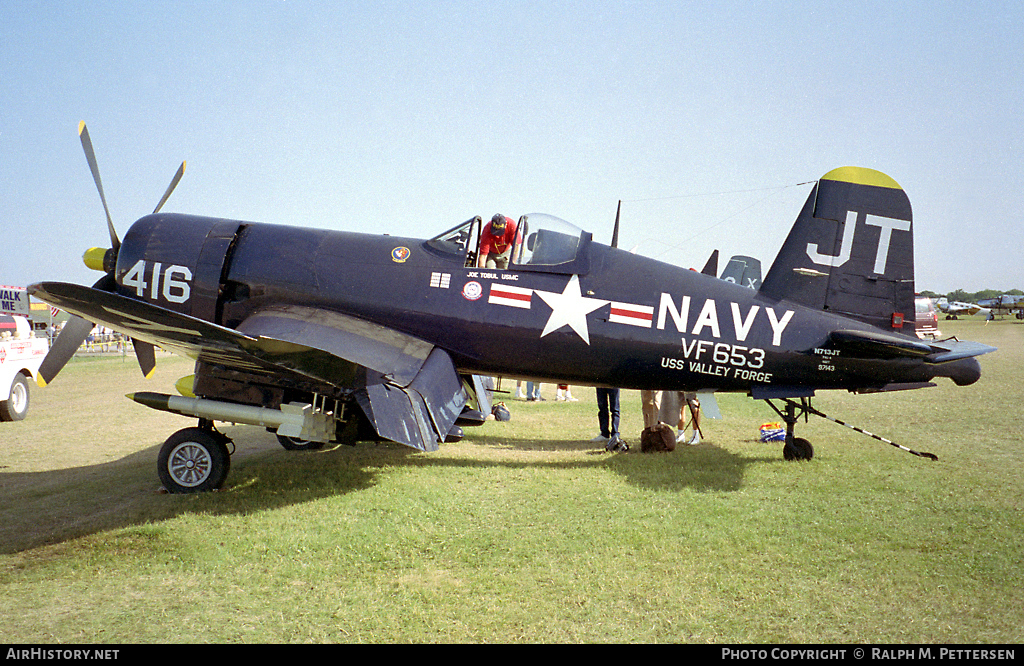 Aircraft Photo of N713JT / 97143 | Vought F4U-4 Corsair | USA - Navy | AirHistory.net #24690