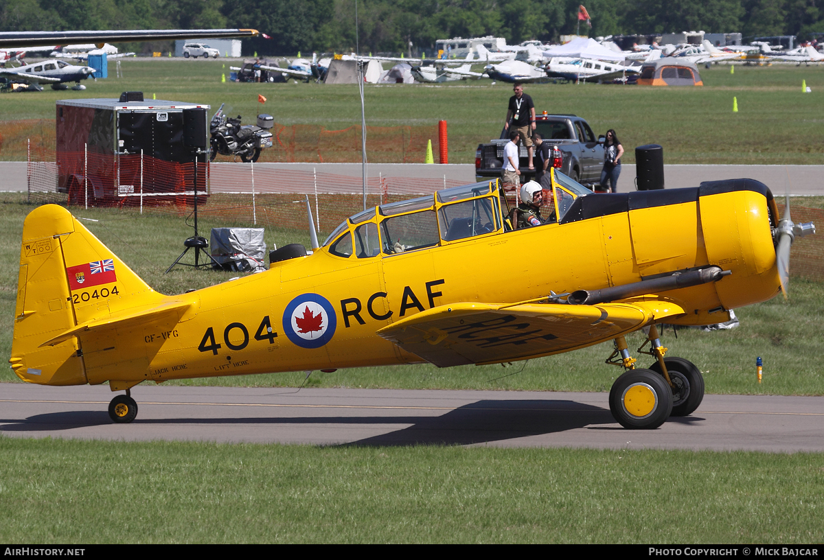 Aircraft Photo of CF-VFG / 20404 | North American T-6J Harvard Mk IV | Canada - Air Force | AirHistory.net #24749