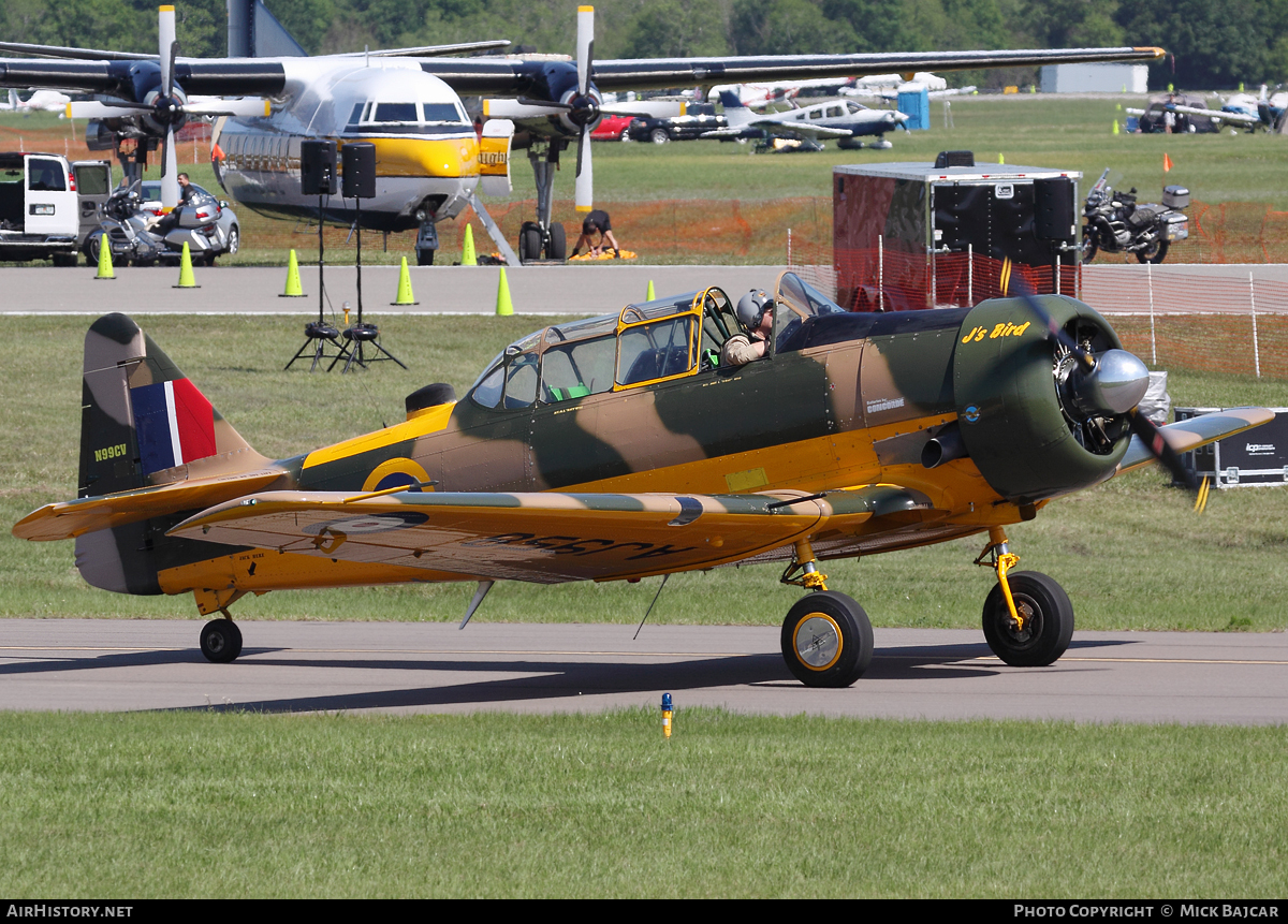 Aircraft Photo of N99CV / AJ958 | North American T-6J Harvard Mk IV | UK - Air Force | AirHistory.net #24751