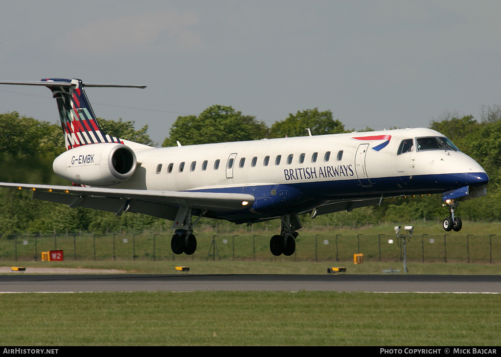 Aircraft Photo of G-EMBK | Embraer ERJ-145EU (EMB-145EU) | British Airways | AirHistory.net #24788