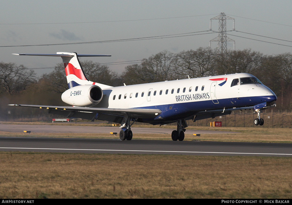 Aircraft Photo of G-EMBK | Embraer ERJ-145EU (EMB-145EU) | British Airways | AirHistory.net #24858