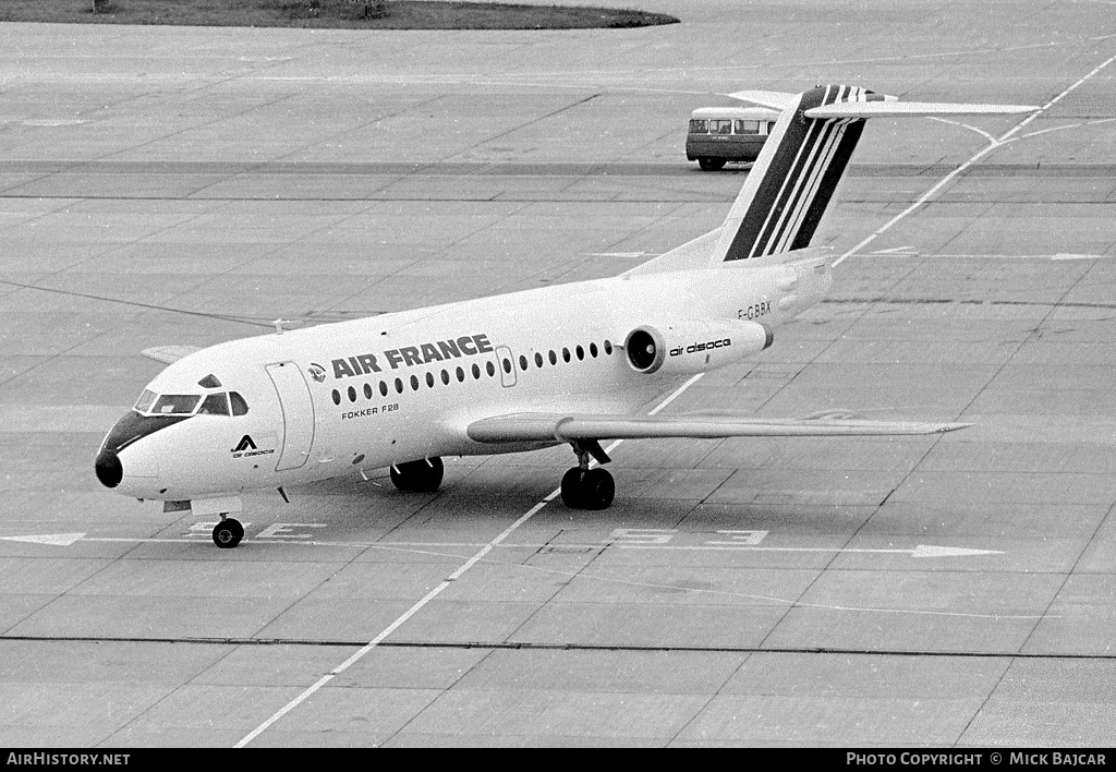 Aircraft Photo of F-GBBX | Fokker F28-1000 Fellowship | Air France | AirHistory.net #24863
