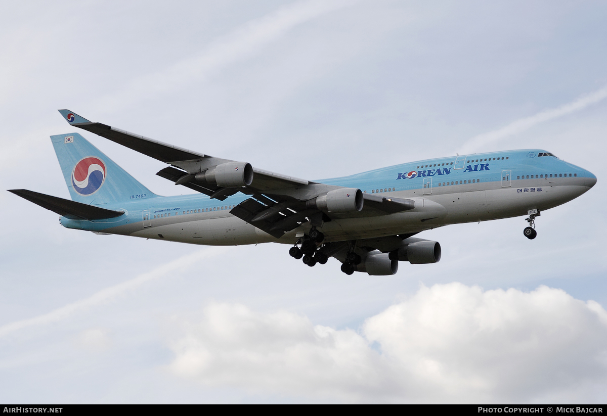 Aircraft Photo of HL7402 | Boeing 747-4B5 | Korean Air | AirHistory.net #25129