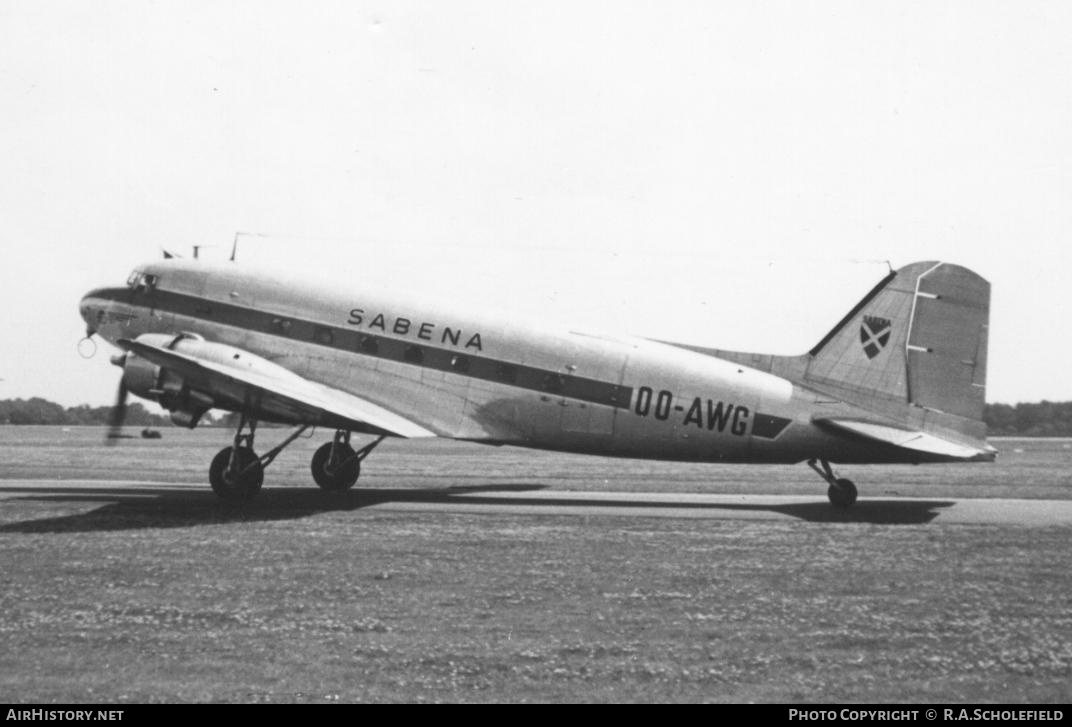 Aircraft Photo of OO-AWG | Douglas DC-3C | Sabena | AirHistory.net #25174