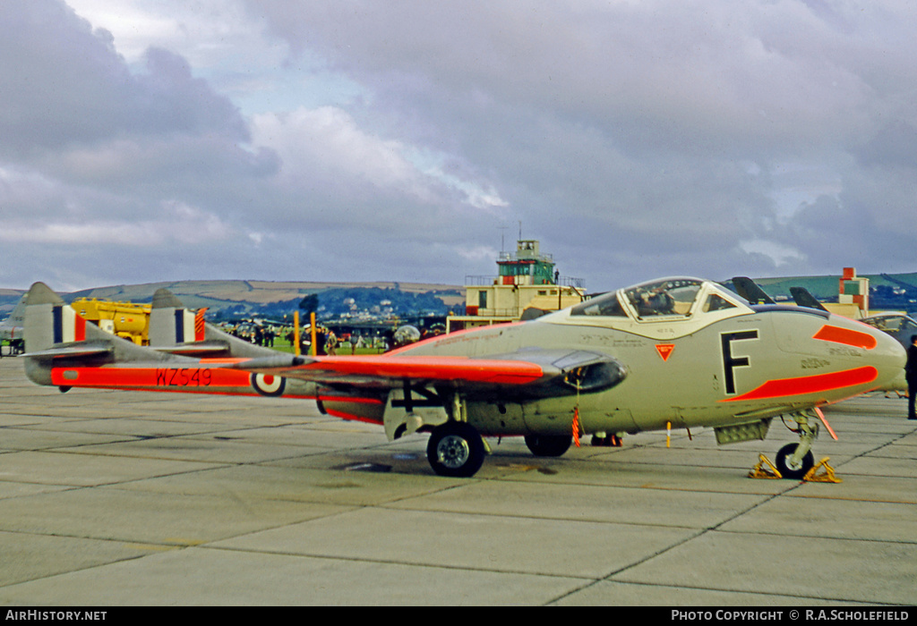 Aircraft Photo of WZ549 | De Havilland D.H. 115 Vampire T11 | UK - Air Force | AirHistory.net #25177