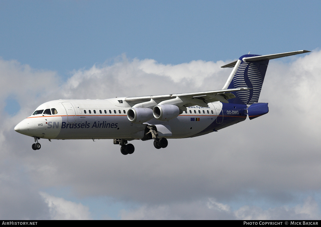 Aircraft Photo of OO-DWG | British Aerospace Avro 146-RJ100 | SN Brussels Airlines | AirHistory.net #25190