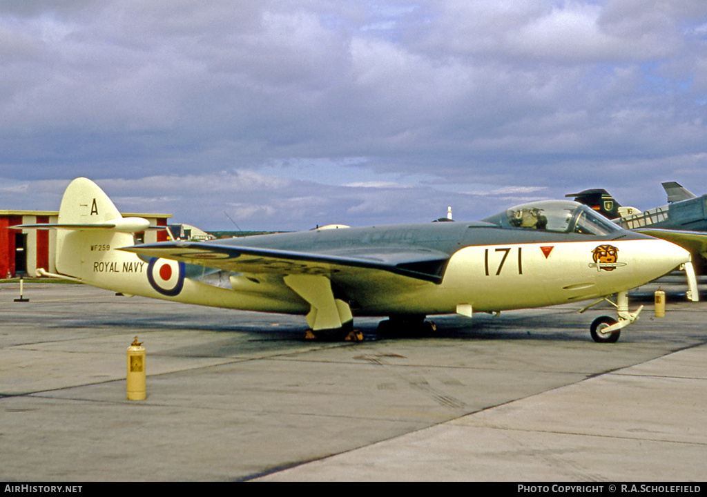 Aircraft Photo of WF259 | Hawker Sea Hawk F2 | UK - Navy | AirHistory.net #25240