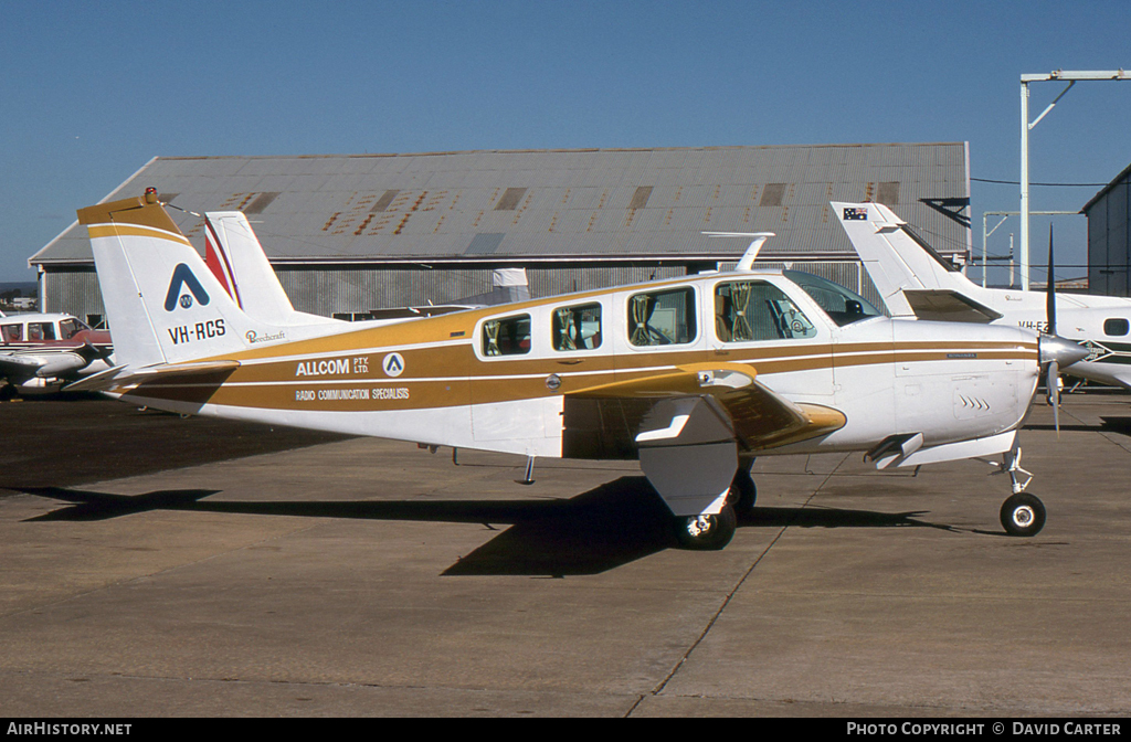 Aircraft Photo of VH-RCS | Beech A36 Bonanza 36 | Allcom | AirHistory.net #25373