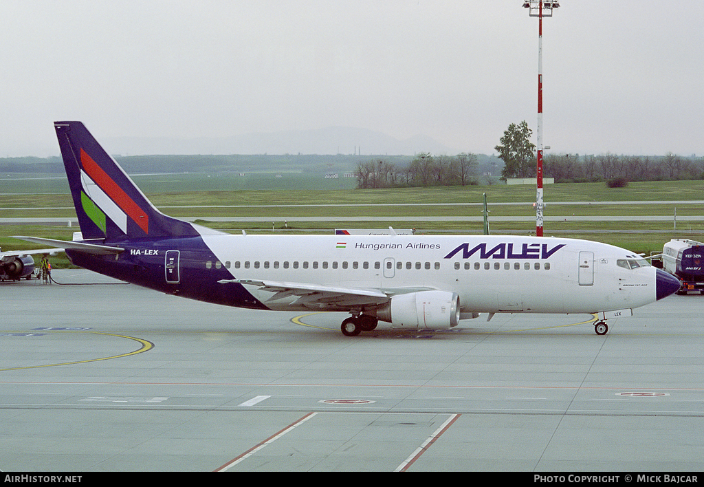 Aircraft Photo of HA-LEX | Boeing 737-3Y0 | Malév - Hungarian Airlines | AirHistory.net #25543