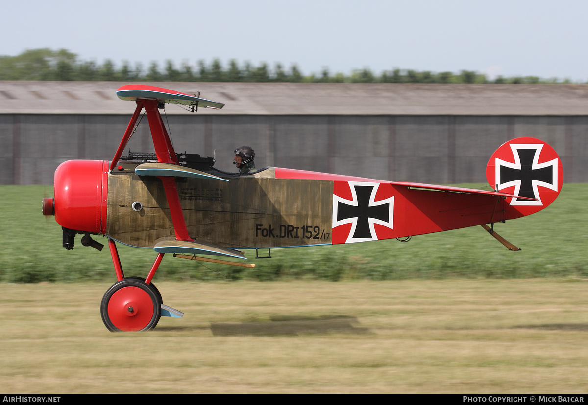 Aircraft Photo of G-BVGZ / 152/17 | Fokker Dr.1 (replica) | Germany - Air Force | AirHistory.net #25613