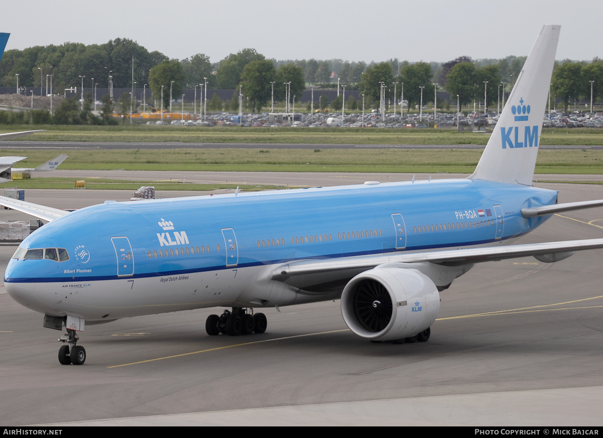 Aircraft Photo of PH-BQA | Boeing 777-206/ER | KLM - Royal Dutch Airlines | AirHistory.net #25768