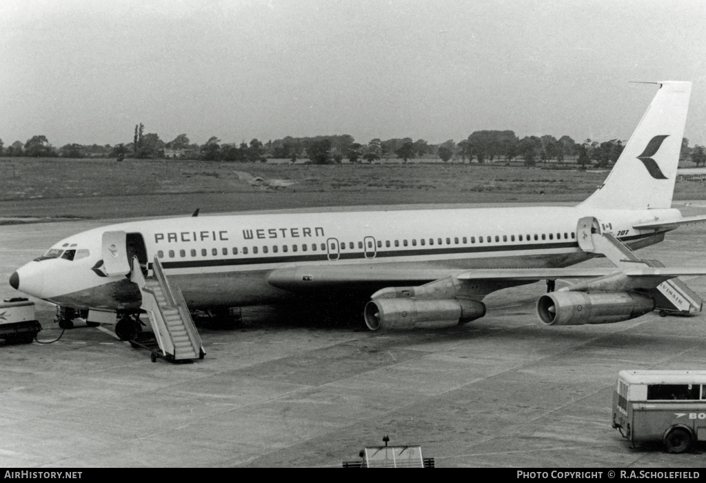 Aircraft Photo of CF-PWV | Boeing 707-138B | Pacific Western Airlines | AirHistory.net #25794