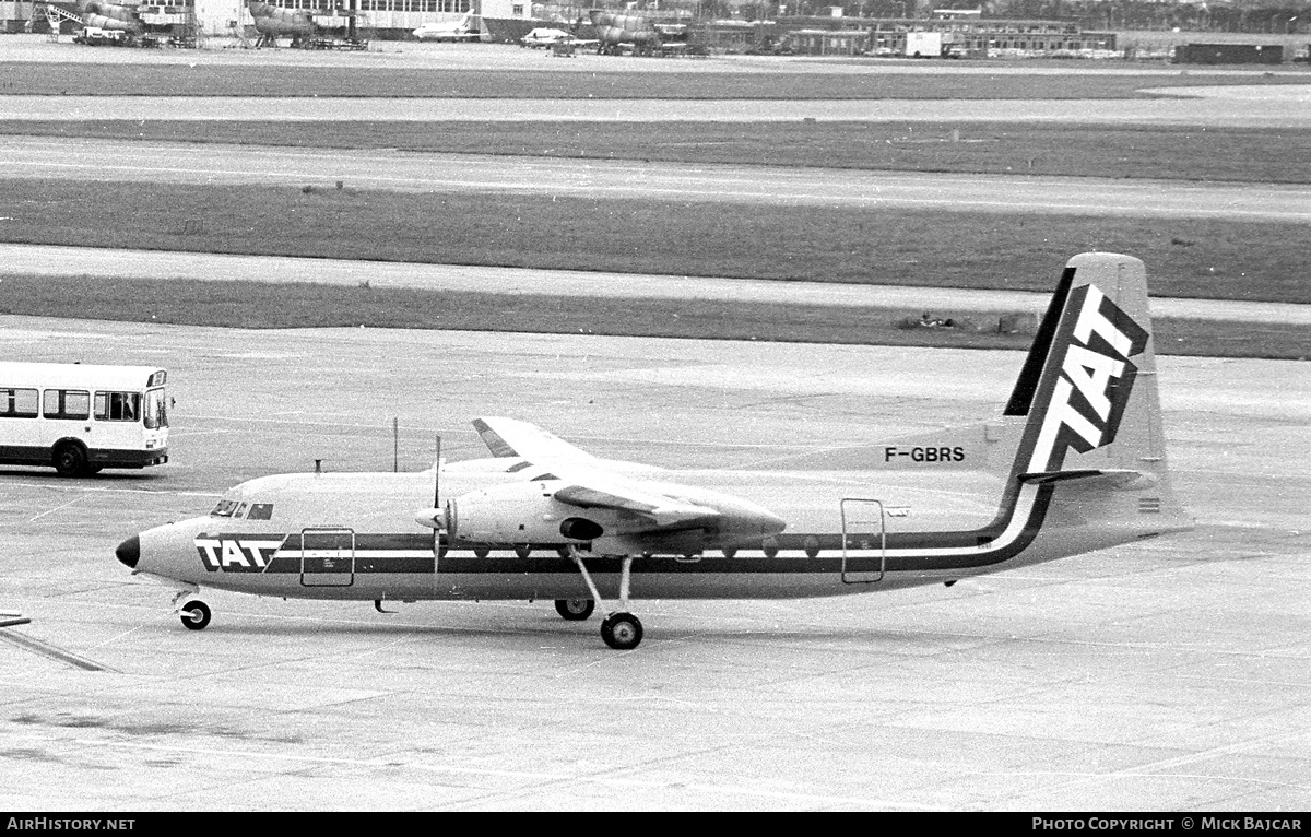 Aircraft Photo of F-GBRS | Fairchild F-27A | TAT - Touraine Air Transport | AirHistory.net #25887