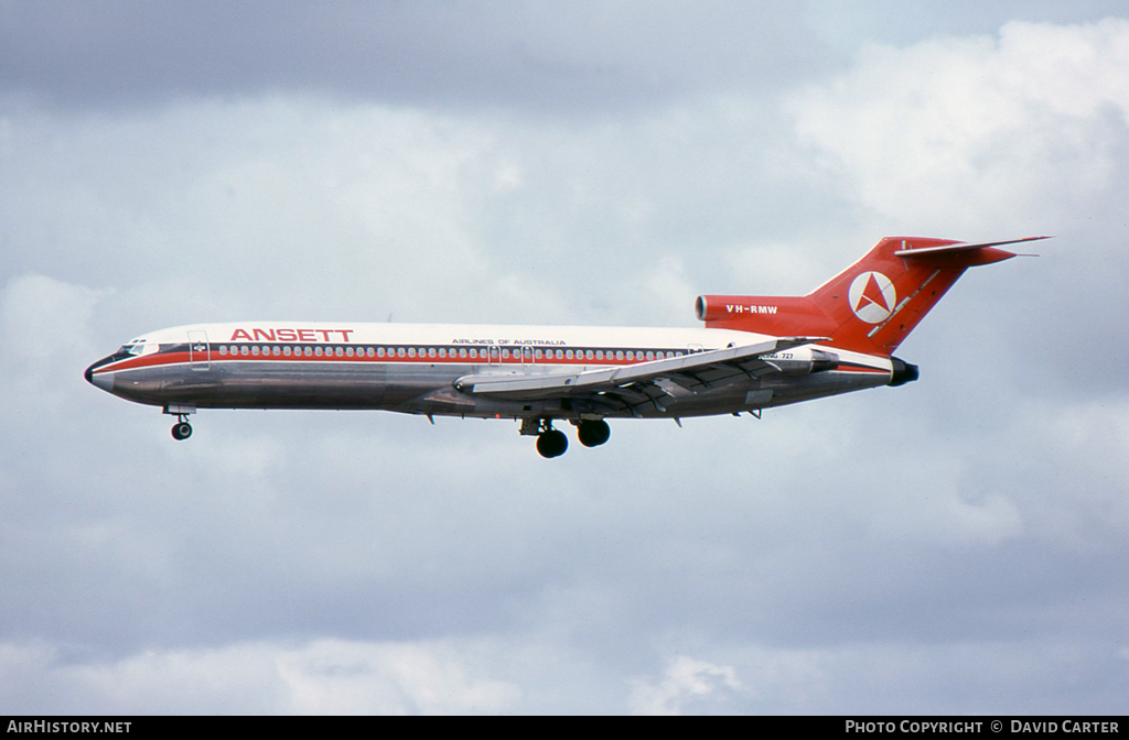 Aircraft Photo of VH-RMW | Boeing 727-277/Adv | Ansett Airlines of Australia | AirHistory.net #25933