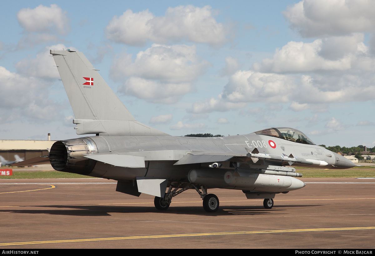 Aircraft Photo of E-008 | General Dynamics F-16AM Fighting Falcon | Denmark - Air Force | AirHistory.net #26021