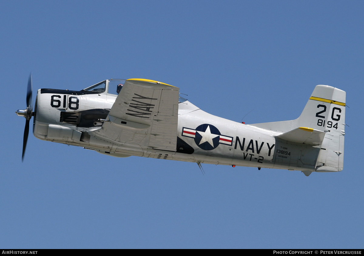 Aircraft Photo of N194RR / NX194RR / 138194 | North American T-28B Trojan | USA - Navy | AirHistory.net #26046