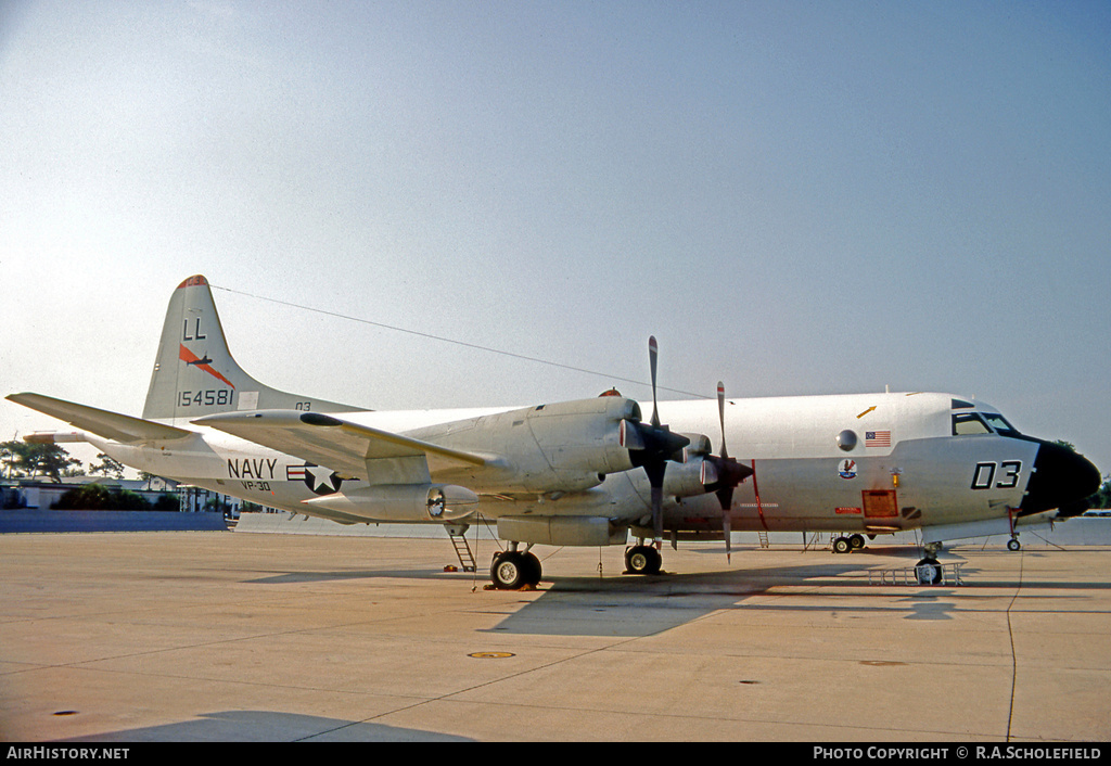 Aircraft Photo of 154581 | Lockheed P-3B Orion | USA - Navy | AirHistory.net #26087