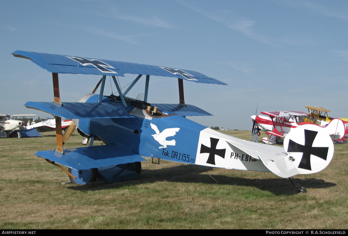 Aircraft Photo of PH-EBF / 155/17 | Fokker Dr.1 (replica) | Germany - Air Force | AirHistory.net #26096